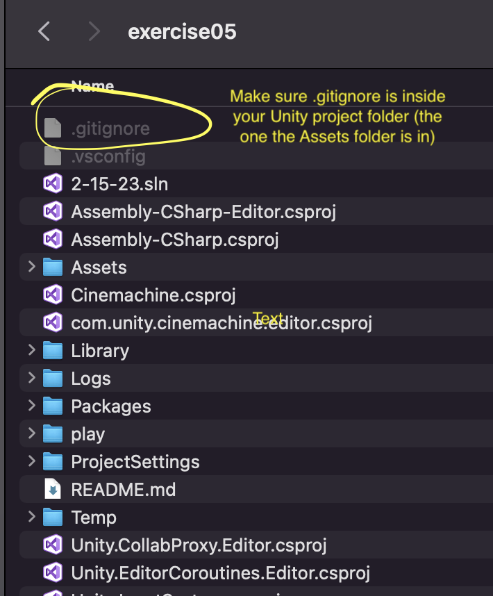 Where to put the gitignore file